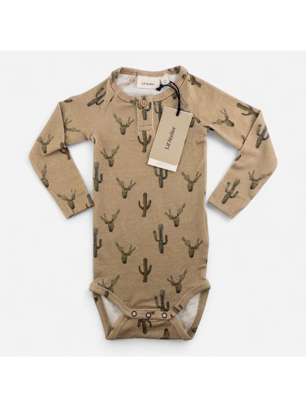 9-12 Month | Lil’ Atelier, Organic Cotton Cactus Long sleeve Bodysuit NWT